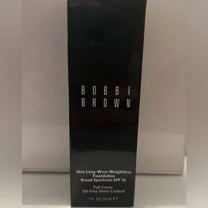 Bobbi Brown Foundation Box - Black and White Text. NEW never opened